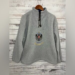 Girardelli Salzburg Austria Gray 1/4 Zip Fleece Pullover Men’s Large